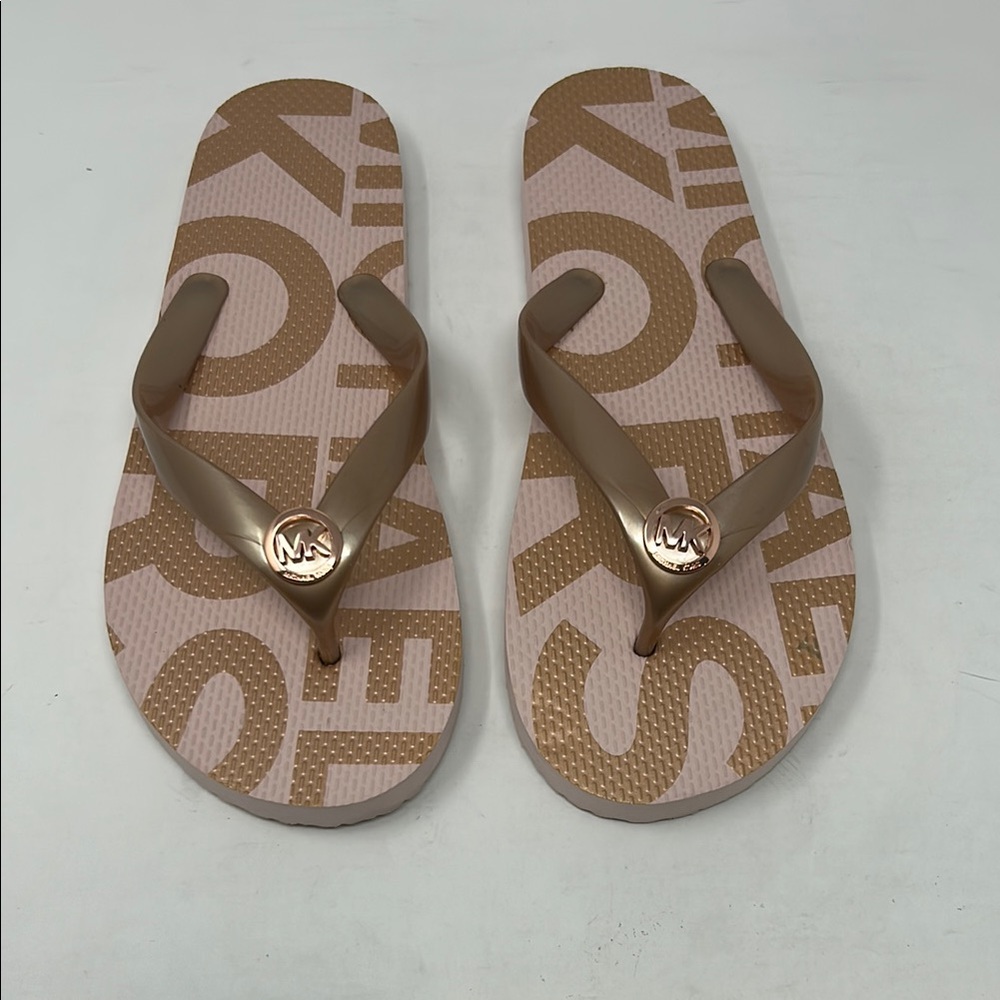 NWOT Michael Kors Pink Flip Flops Stylish Summer Footwear